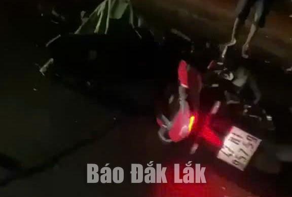 Hiện trường vụ tai nạn.