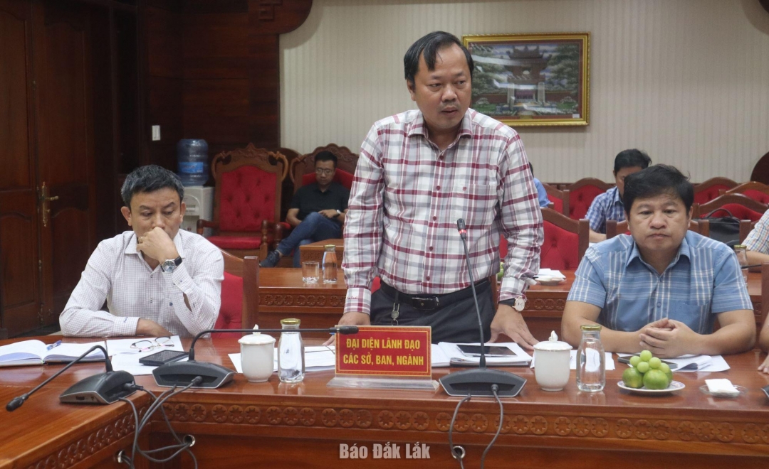 Đại diện chủ đầu tư Dự án thành phần 3 nêu ý kiến tại buổi làm việc.