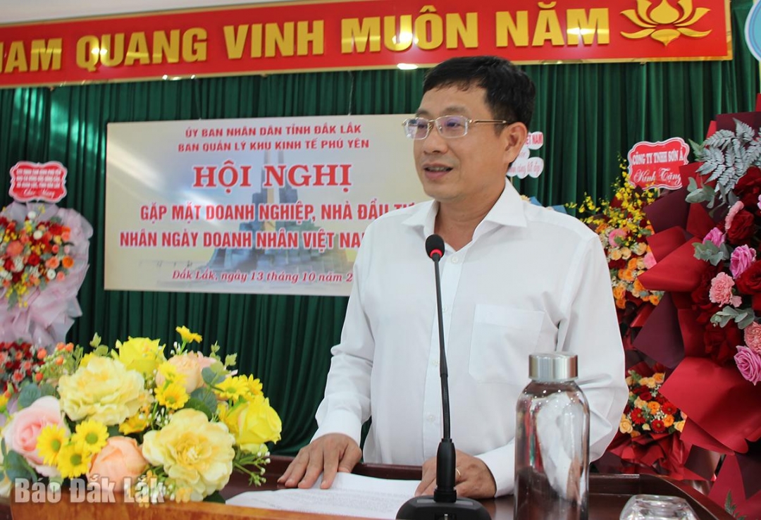 Trưởng ban Quản lý KKT Phú Yên Huỳnh Lữ Tân cam kết đồng hành cùng sự phát triển của doanh nghiệp.