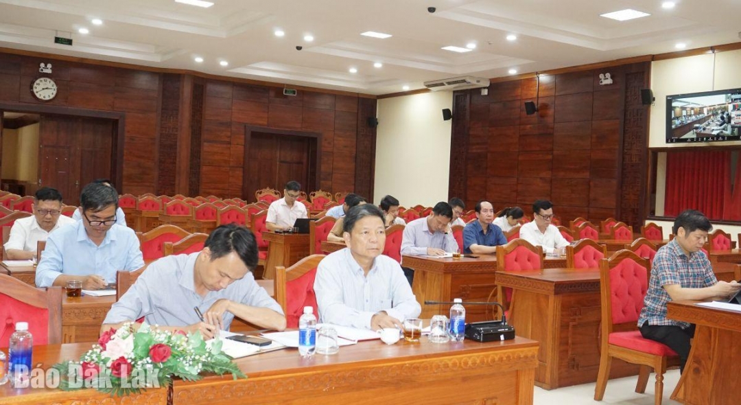Các đại biểu tham dự tại điểm cầu tỉnh Đắk Lắk.
