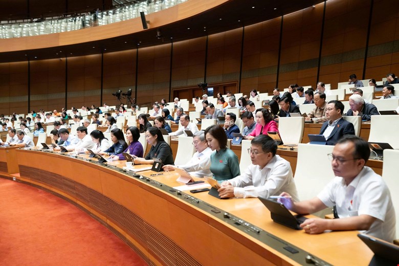 Đại biểu tham gia phiên thảo luận. (Ảnh: quochoi.vn)