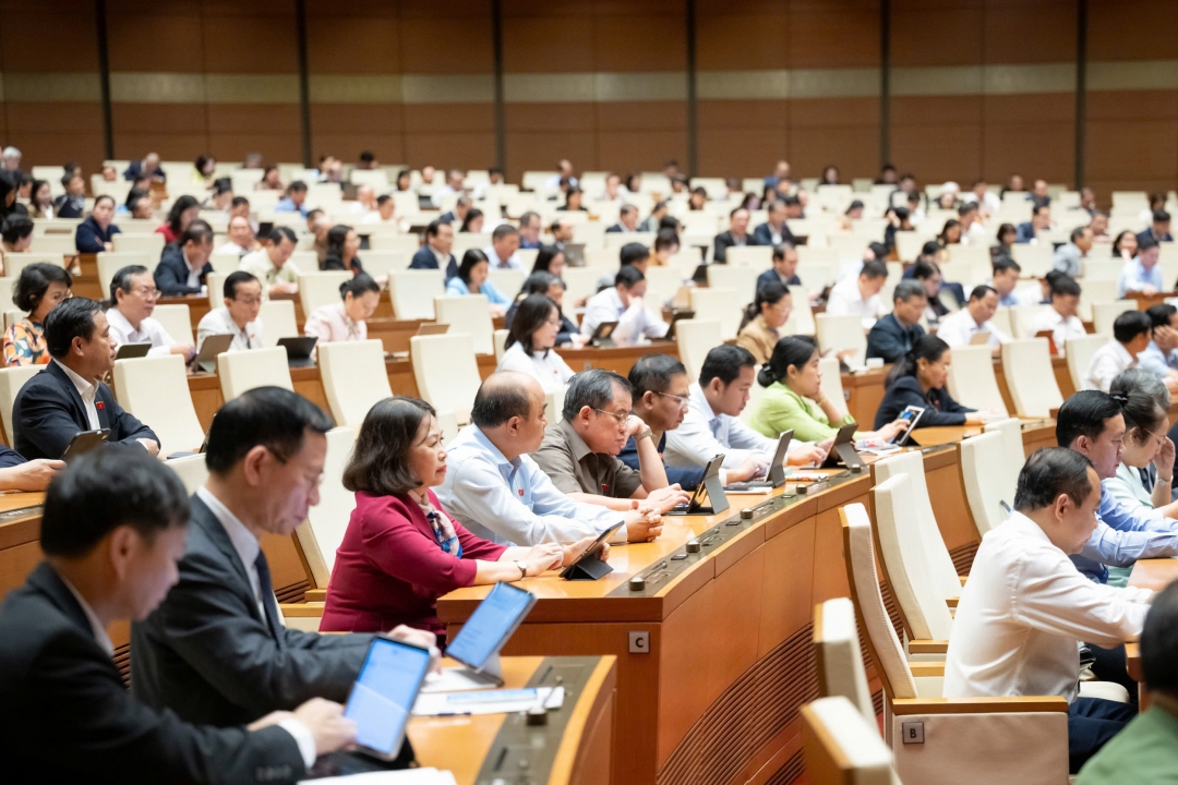 Đại biểu tham dự phiên làm việc. Ảnh: quochoi.vn