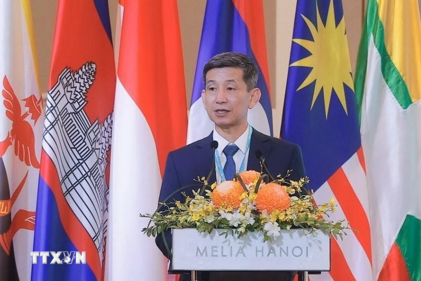 Phó Giáo sư-Tiến sỹ Nguyễn Danh Hoàng Việt, Cục trưởng Cục Thể dục thể thao Việt Nam phát biểu khai mạc. Ảnh: TTXVN