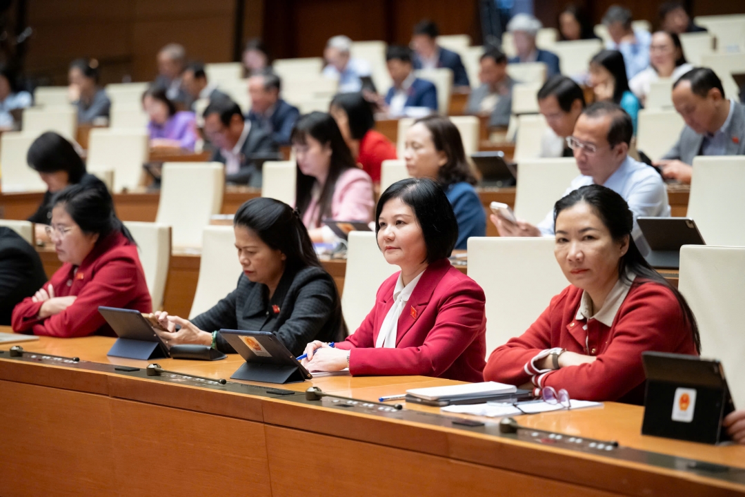 Đại biểu tham dự phiên làm việc. Ảnh: quochoi.vn