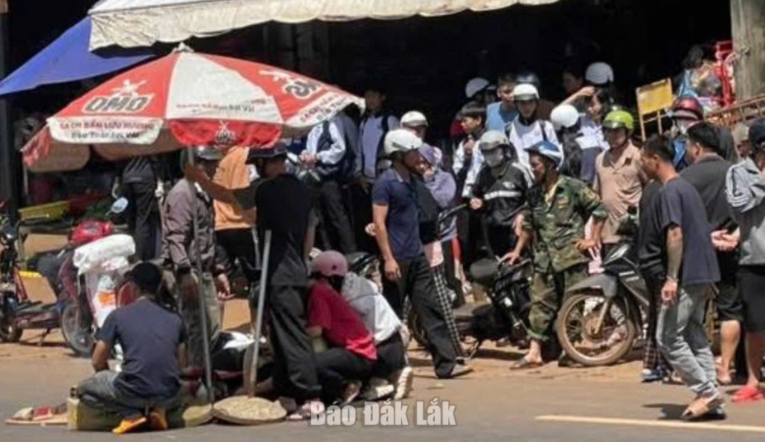Hiện trường vụ tai nạn.