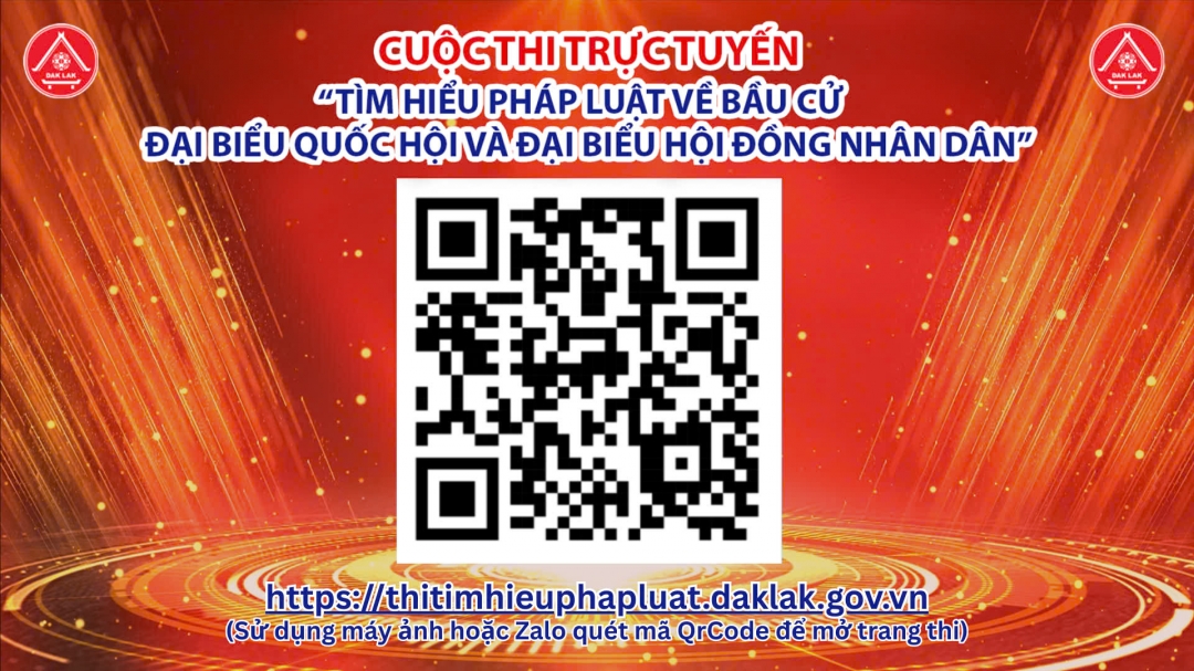 Thí sinh quét mã QR để tham dự cuộc thi.