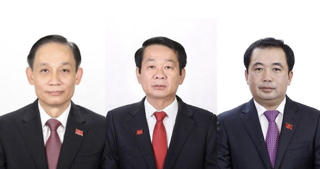 Từ trái qua phải: Ông Lê Hoài Trung, ông Đỗ Thanh Bình, ông Trần Đức Thắng. Ảnh: chinhphu.vn