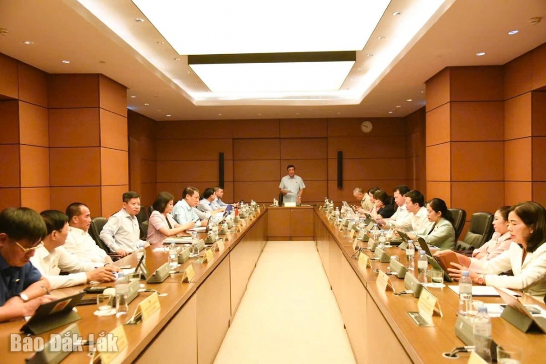 Quang cảnh phiên thảo luận. (Ảnh do Đoàn ĐBQH tỉnh cung cấp)