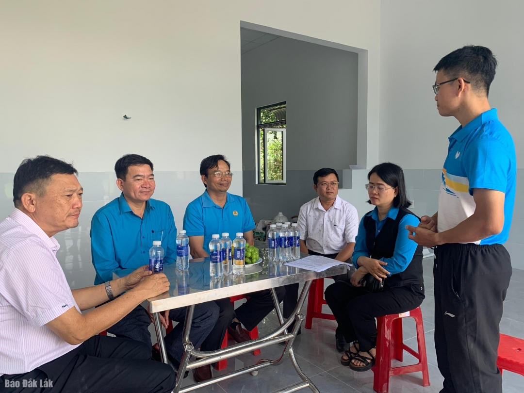 Đoàn viên Đặng Quang Tùng cảm ơn sự quan tâm của các cấp công đoàn. 