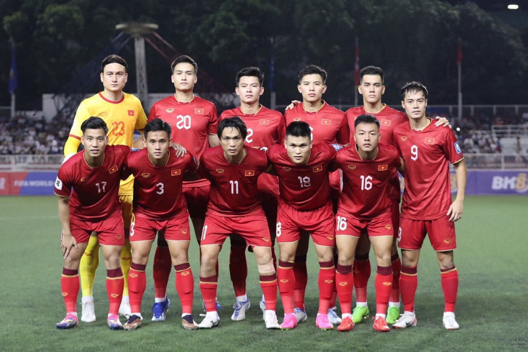 Đội hình ra sân cửa tuyển Việt Nam ra sân trận đầu World CXuo 2026.