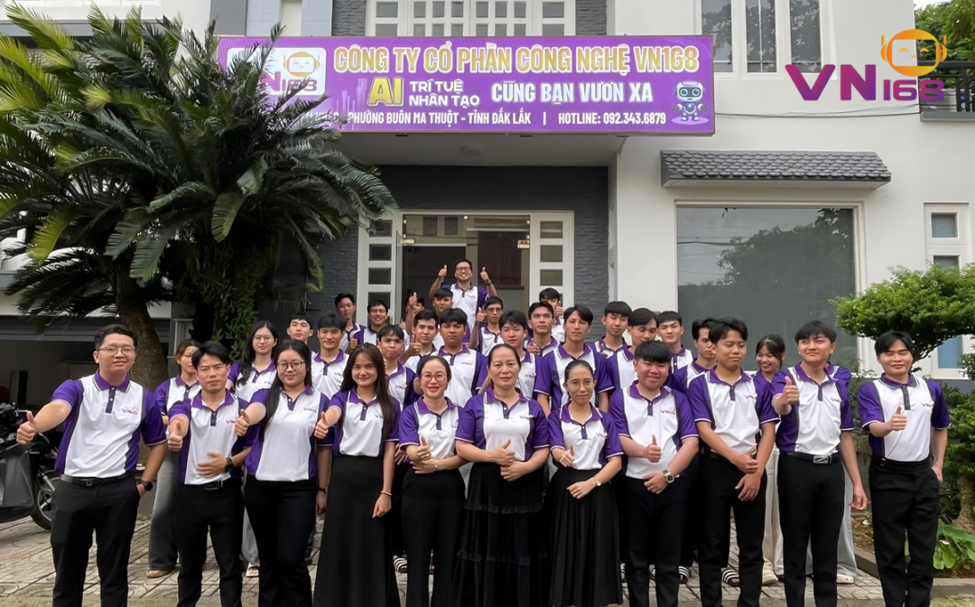 Tập thể VN168 với tinh thần đoàn kết, sẵn sàng cùng bạn vươn xa trong kỷ nguyên Trí tuệ nhân tạo