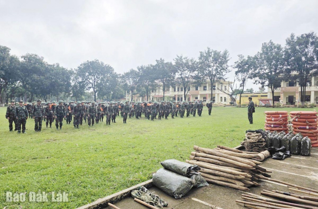 Trung đoàn 584 chuẩn bị nhân lực, vật chất, hậu cần sẵn sàng ứng phó bão.