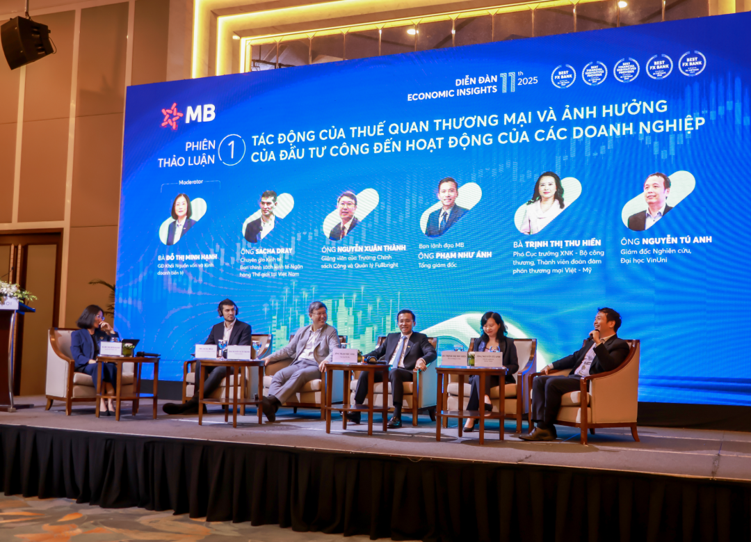 MB Economic Insights 2025 mang đến bức tranh toàn cảnh kinh tế quốc tế và những giải pháp thiết thực giúp doanh nghiệp Việt Nam chủ động thích ứng, vượt qua thách thức. Ảnh: MB