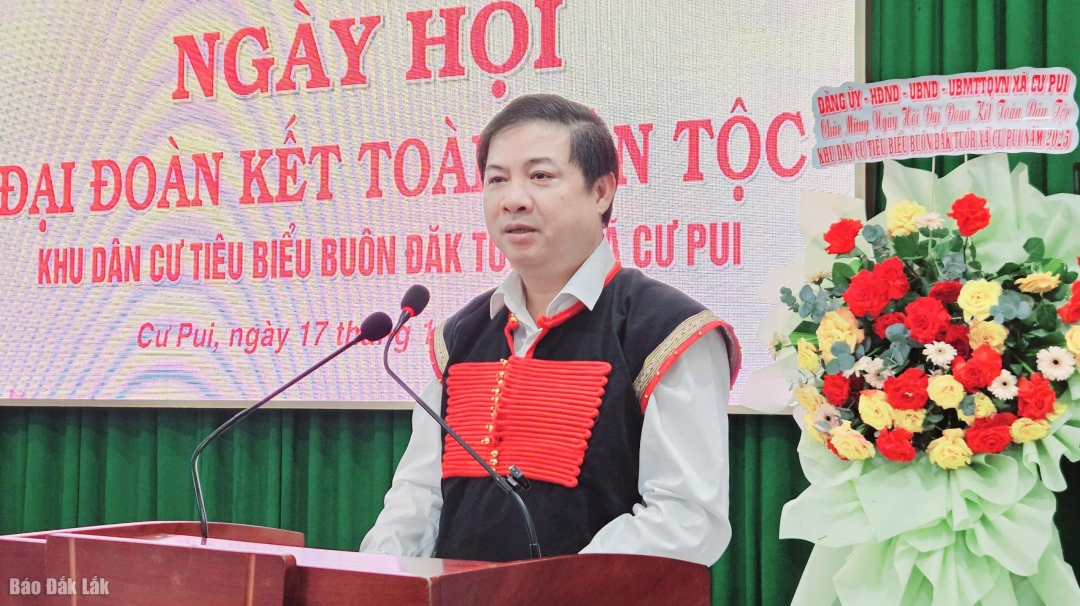 Ủy viên dự khuyết Ban chấp hành Trung ương Đảng, Bí thư Tỉnh ủy Lương Nguyễn Minh Triết Phát biểu tại Ngày hội