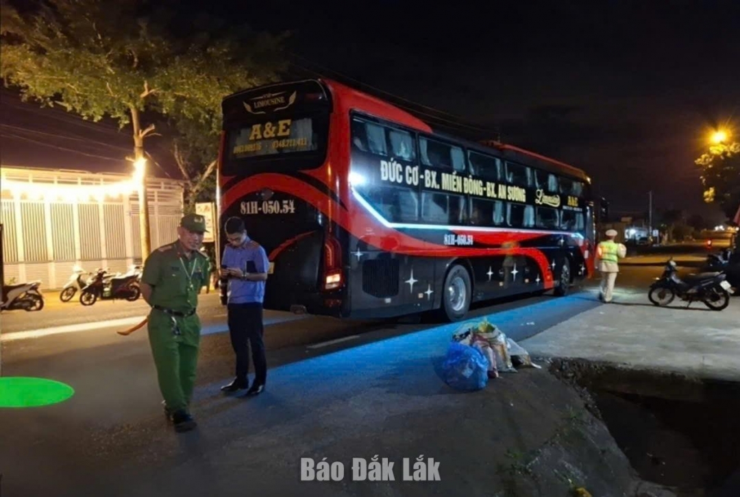 Hiện trường vụ tai nạn.