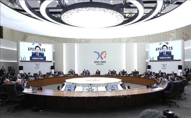 Tổng thống Hàn Quốc Lee Jae-myung phát biểu. Ảnh: Lâm Khánh/TTXVN