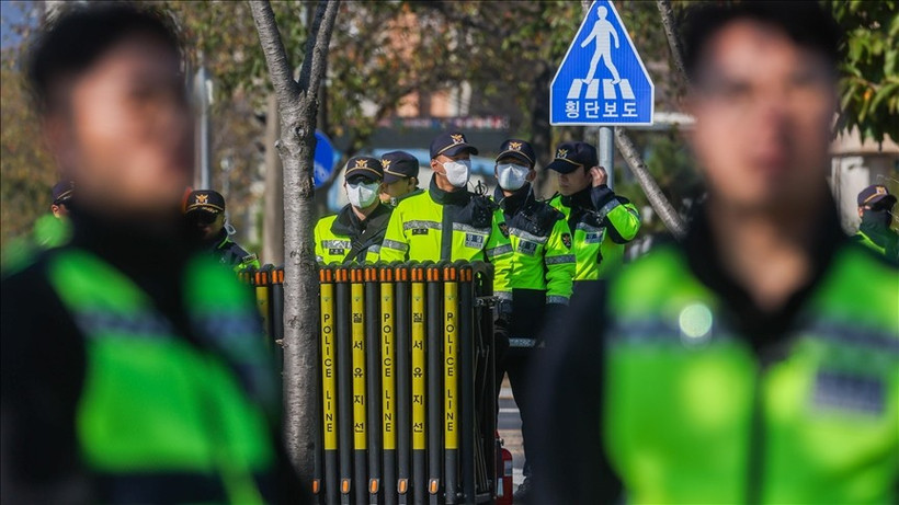 Lực lượng cảnh sát Hàn Quốc. Ảnh: Vietnam+