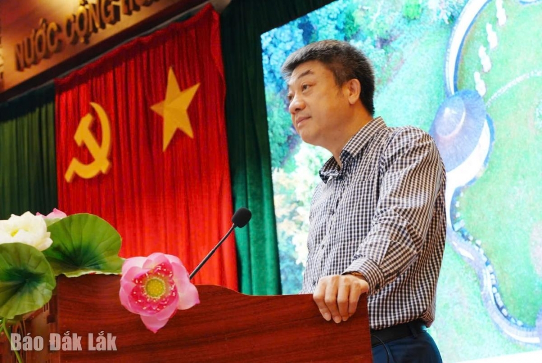 Ủy viên Ban Thường vụ Tỉnh ủy, Phó Chủ tịch Thường trực HĐND tỉnh Từ Thái Giang phát biểu chỉ đạo.