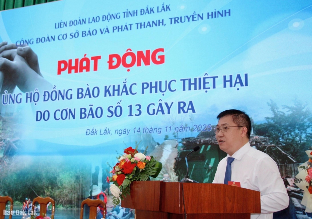 Phó Tổng Biên tập, Chủ tịch Công đoàn cơ sở Báo và Phát thanh, Truyền hình Đắk Lắk Lê Văn Thế