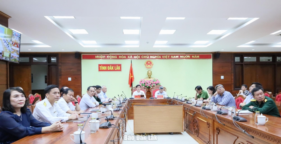 Các đại biểu tham dự tại điểm cầu Đắk Lắk.