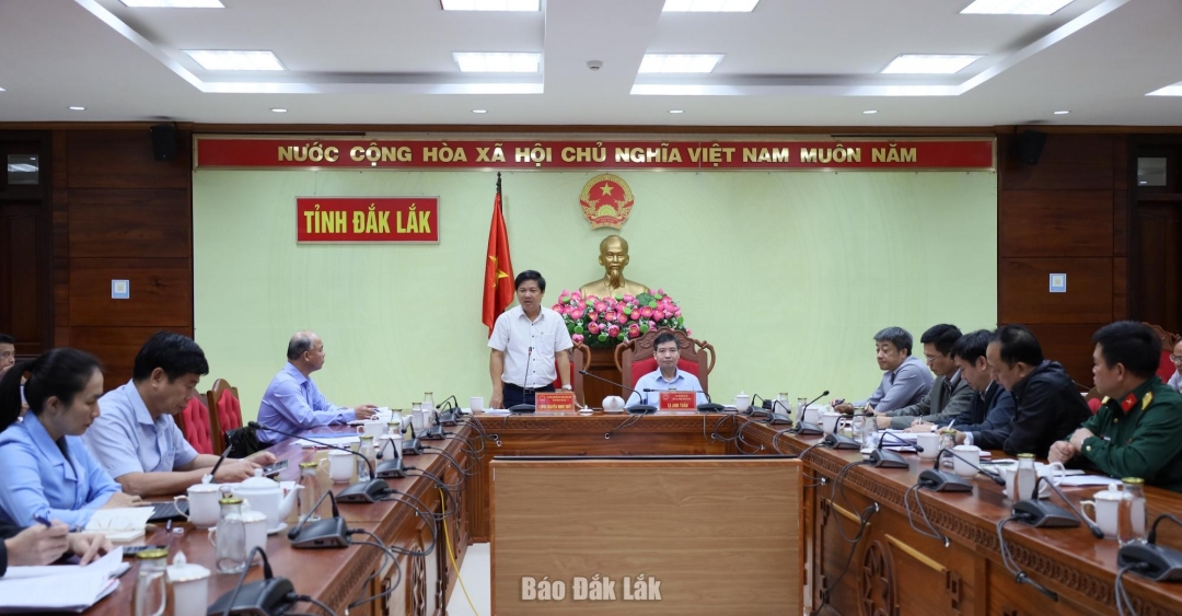 Đồng chí Lương Nguyễn Minh Triết, Ủy viên dự khuyết Trung ương Đảng, Bí thư Tỉnh ủy phát biểu chỉ đạo.