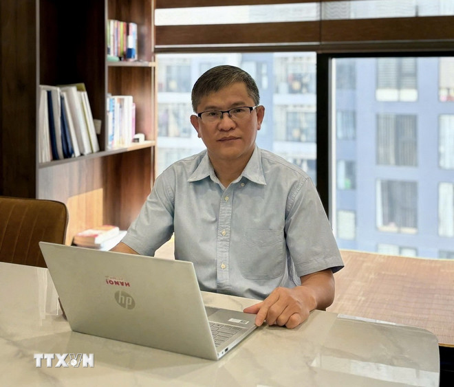 Tiến sỹ Nguyễn Xuân Khoát, Phó Giám đốc Trung tâm Ứng dụng công nghệ thông tin, Viện Hàn lâm Khoa học xã hội Việt Nam. Ảnh: TTXVN