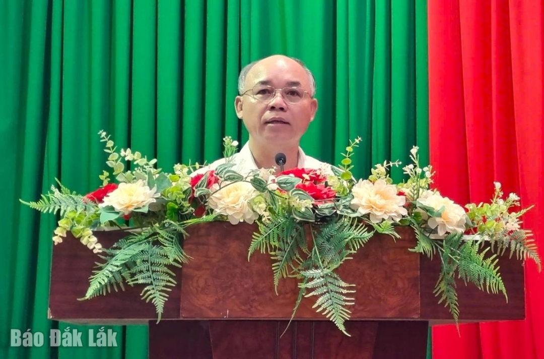 Phó Chủ tịch UBND tỉnh Trương Công Thái phát biểu kết luận hội nghị.