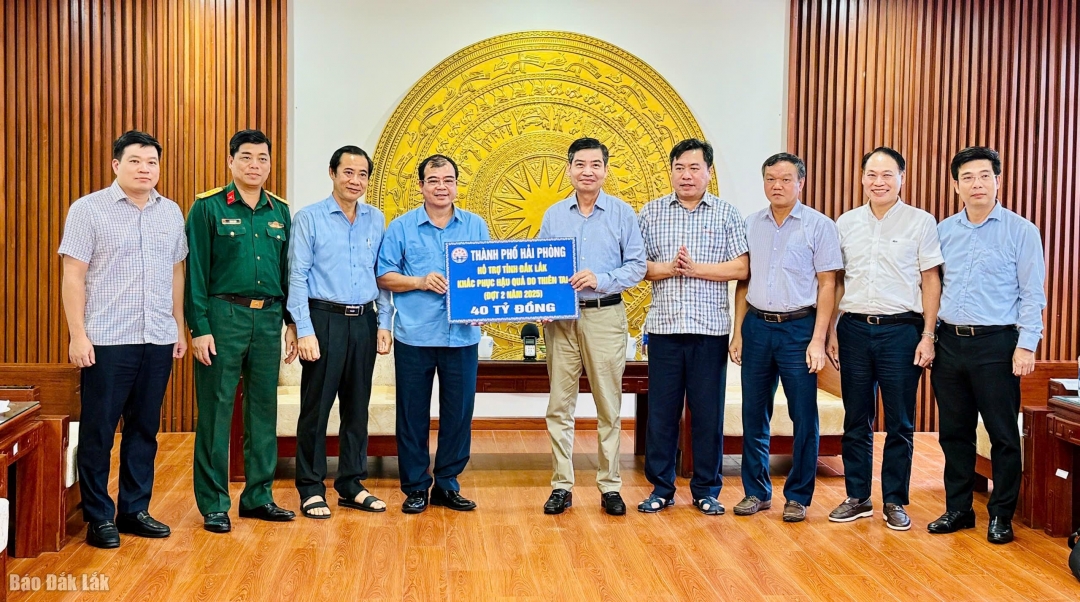 TP. Hải Phòng hỗ trợ tỉnh Đắk Lắk 40 tỷ đồng khắc phục hậu quả thiên tai, mưa lũ. Ảnh: Thanh Xuân