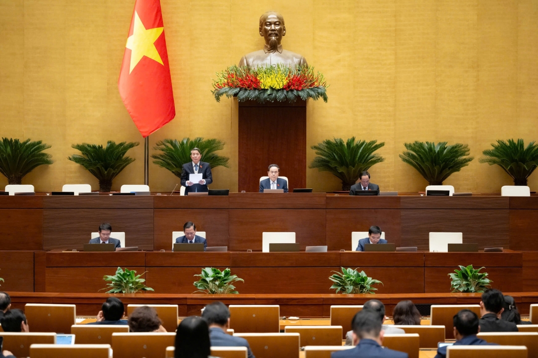 Phó Chủ tịch Quốc hội Nguyễn Đức Hải điều hành phiên thảo luận. Ảnh: quochoi.vn