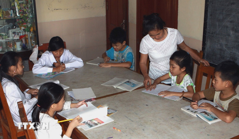 Trẻ mồ côi được nuôi dạy tại Làng Trẻ em SOS Hải Phòng. Ảnh: TTXVN