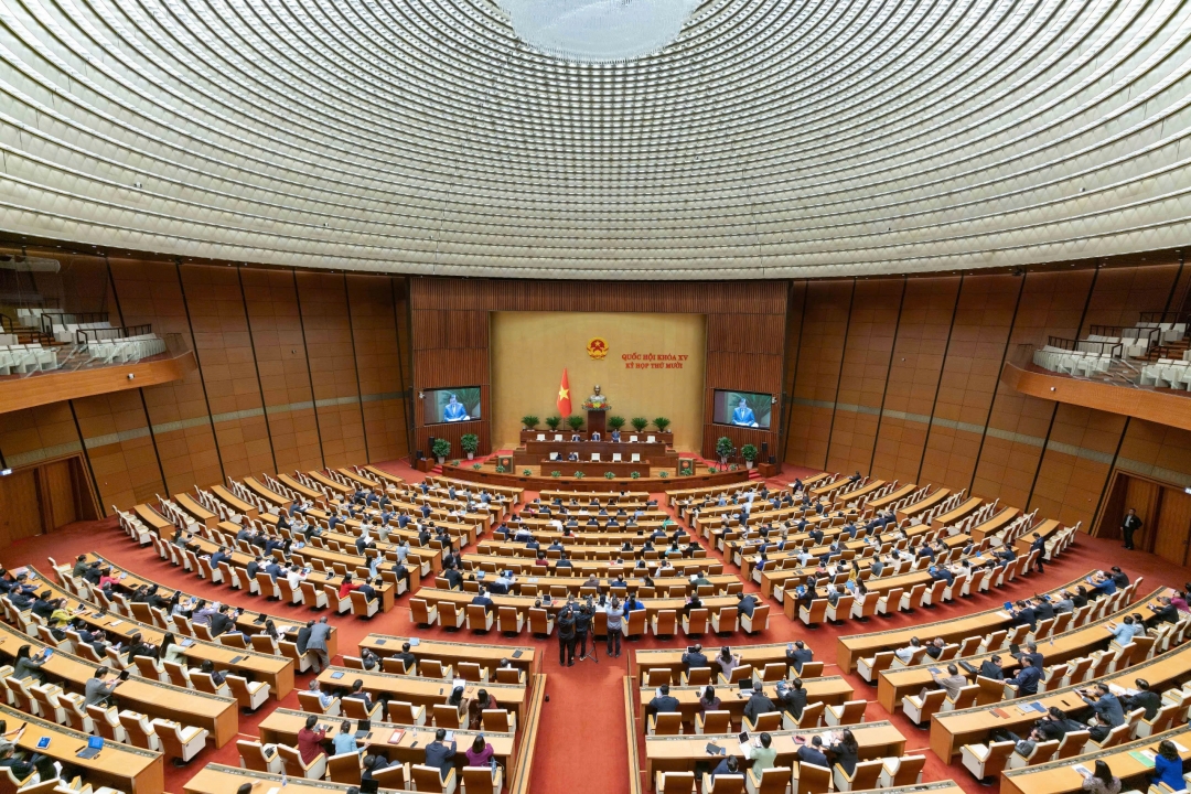 Toàn cảnh phiên làm việc tại hội trường. Ảnh: quochoi.vn