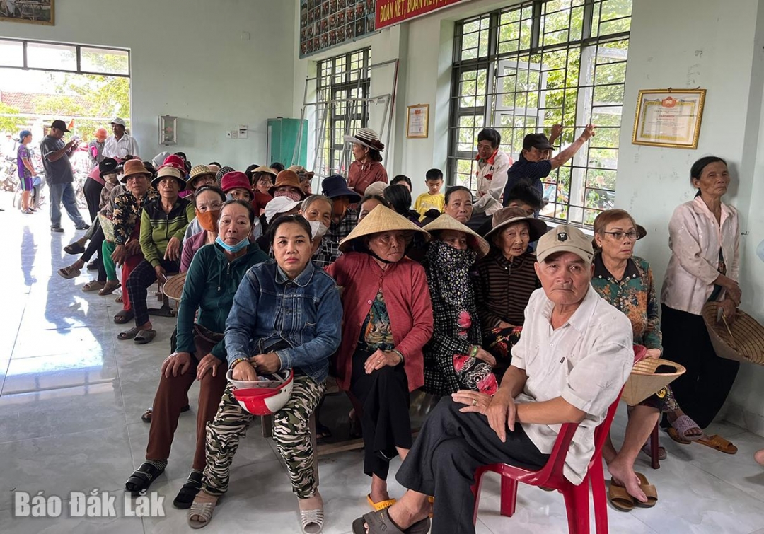 Nhà văn hóa khu phố là nơi tránh lũ an toàn cho người dân trong trường hợp khẩn cấp.