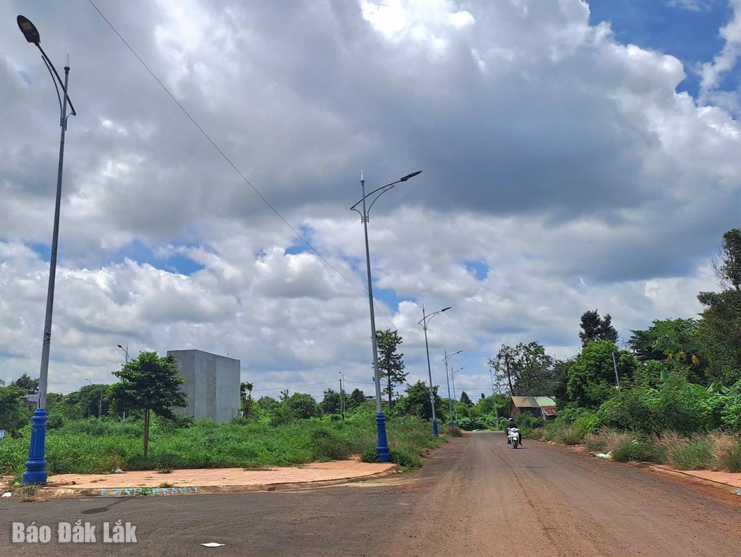 Một khu đất do Trung tâm Phát triển quỹ đất tỉnh thực hiện đấu giá