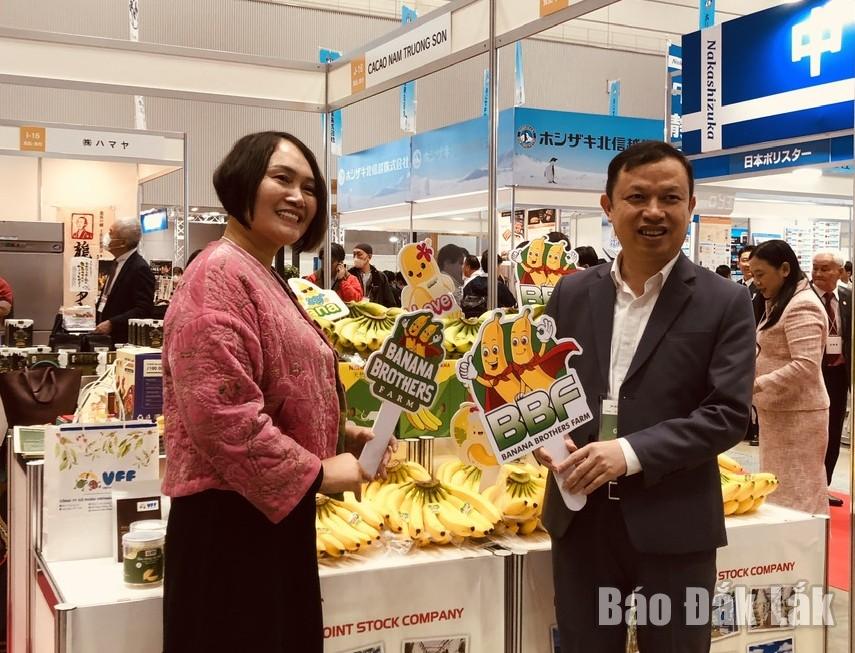 Góc gian hàng cúa Công ty Cổ phần Banana Brothers Farm tại hội chợ.