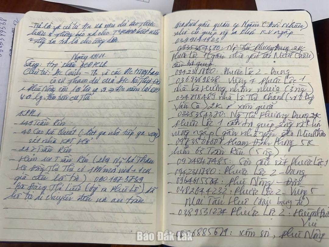 Phường Phú Yên tiếp nhận thông tin người dân cần hỗ trợ. Ảnh: Đặng Dự