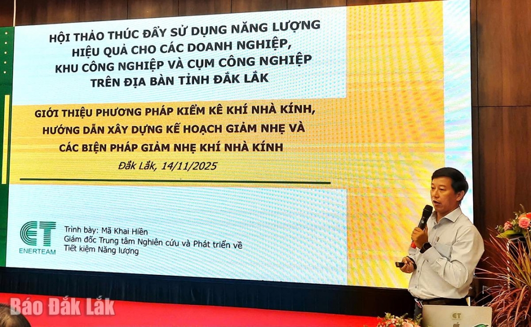 Ông Mã Khai Hiền, Giám đốc ENERTEAM chia sẻ định hướng chuyển đổi xanh, tối ưu tài nguyên và nâng cao năng lực cạnh tranh cho doanh nghiệp.