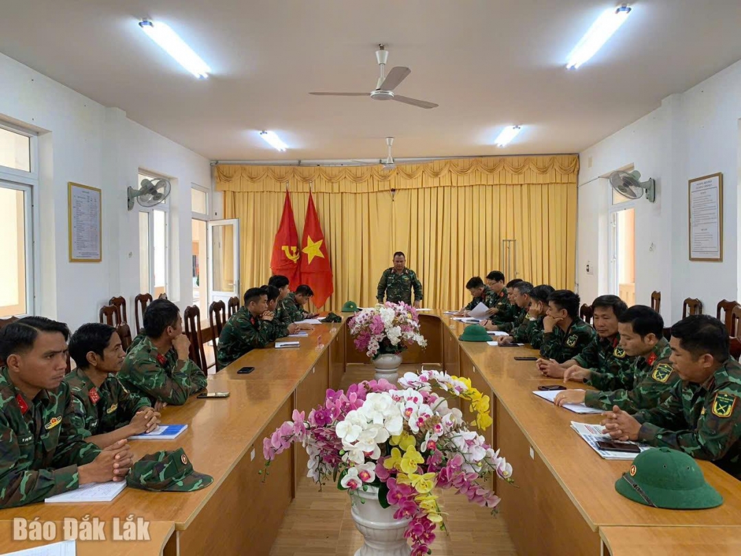 Ban Chỉ huy Phòng thủ Khu vực 4 - MDrăk họp triển khai lực lượng