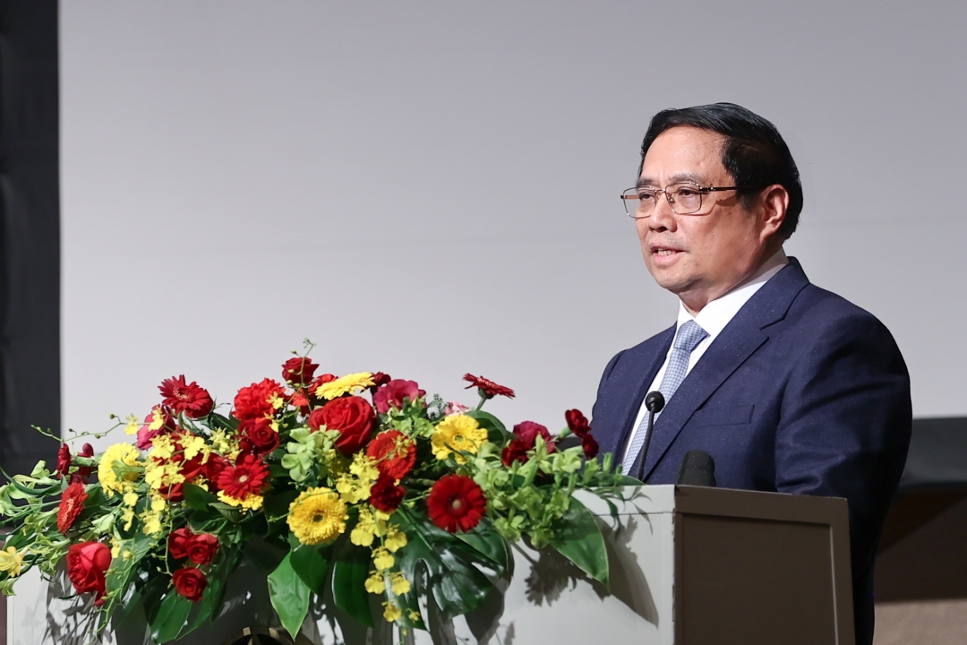 Thủ tướng đánh giá, trải qua 50 năm vun đắp và xây dựng, quan hệ hữu nghị và hợp tác Việt Nam-Nhật Bản, tin cậy chính trị giữa hai nước ở mức rất cao - Ảnh: VGP