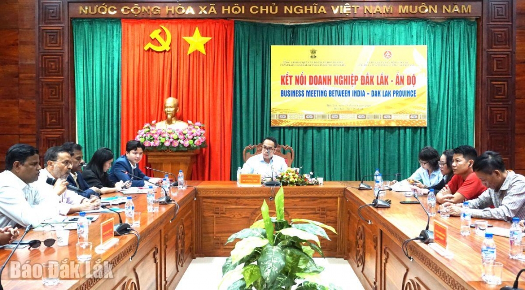 phiên Kết nối doanh nghiệp Đắk Lắk - Ấn Độ về các lĩnh vực đầu tư và thương mại