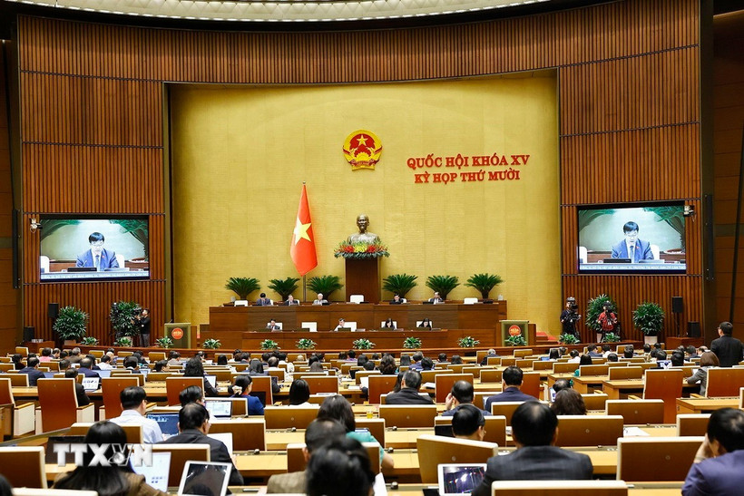 Kỳ họp thứ 10, Quốc hội. Ảnh: TTXVN