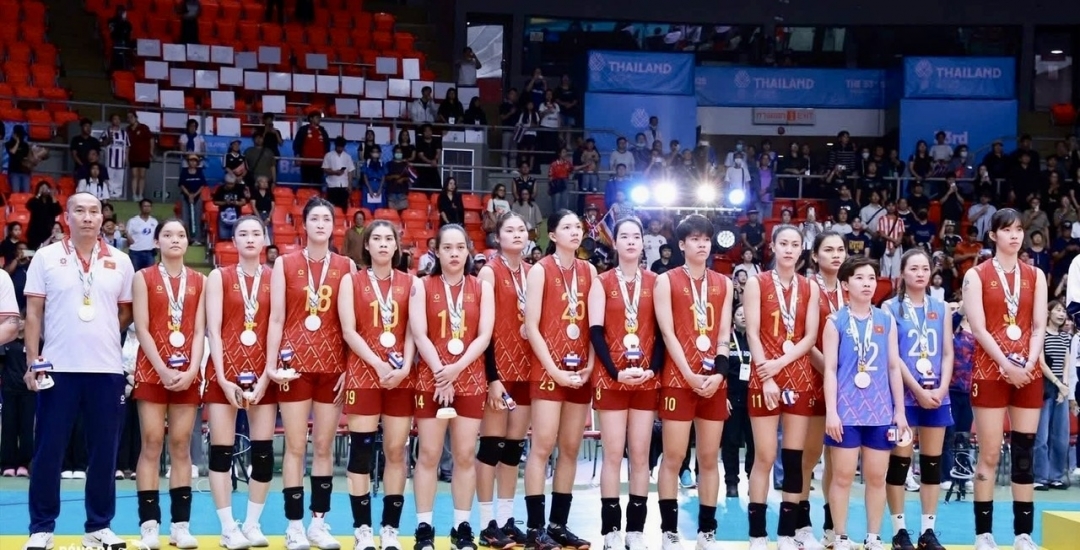 Tuyển bóng chuyền nữ Việt Nam có quyền tự hào với màn trình diễn xuất sắc của mình trong trận chung kết. Ảnh:bongdadoisong.vn