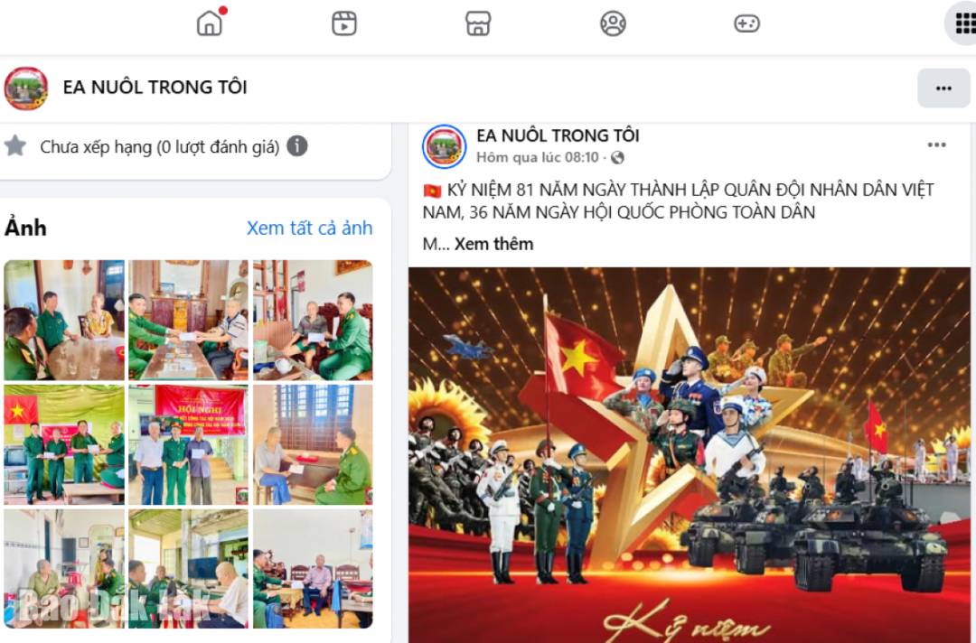 Xã Ea Nuôl thành lập Fanpage để cung cấp thông tin, kịp thời 