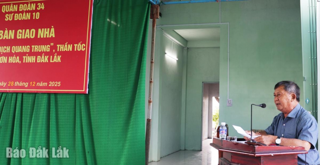 Ông Nguyễn Cả, đại diện các gia đình gửi lời cảm ơn đến Đảng, Nhà nước, các chiến sĩ và các đơn vị.