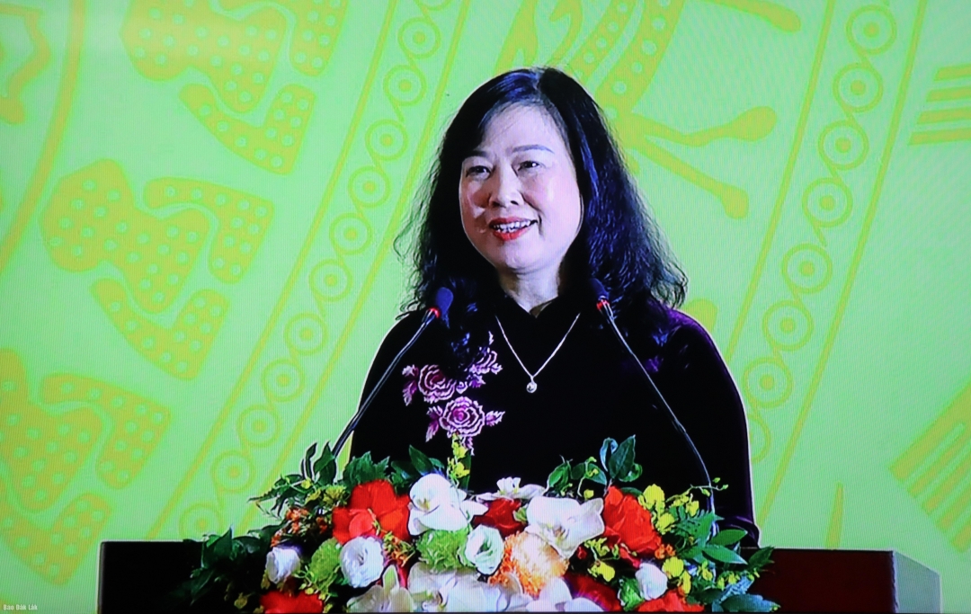 Bộ Trưởng Bộ Y tế Đào Hồng Lan phát biểu tại hội nghị.