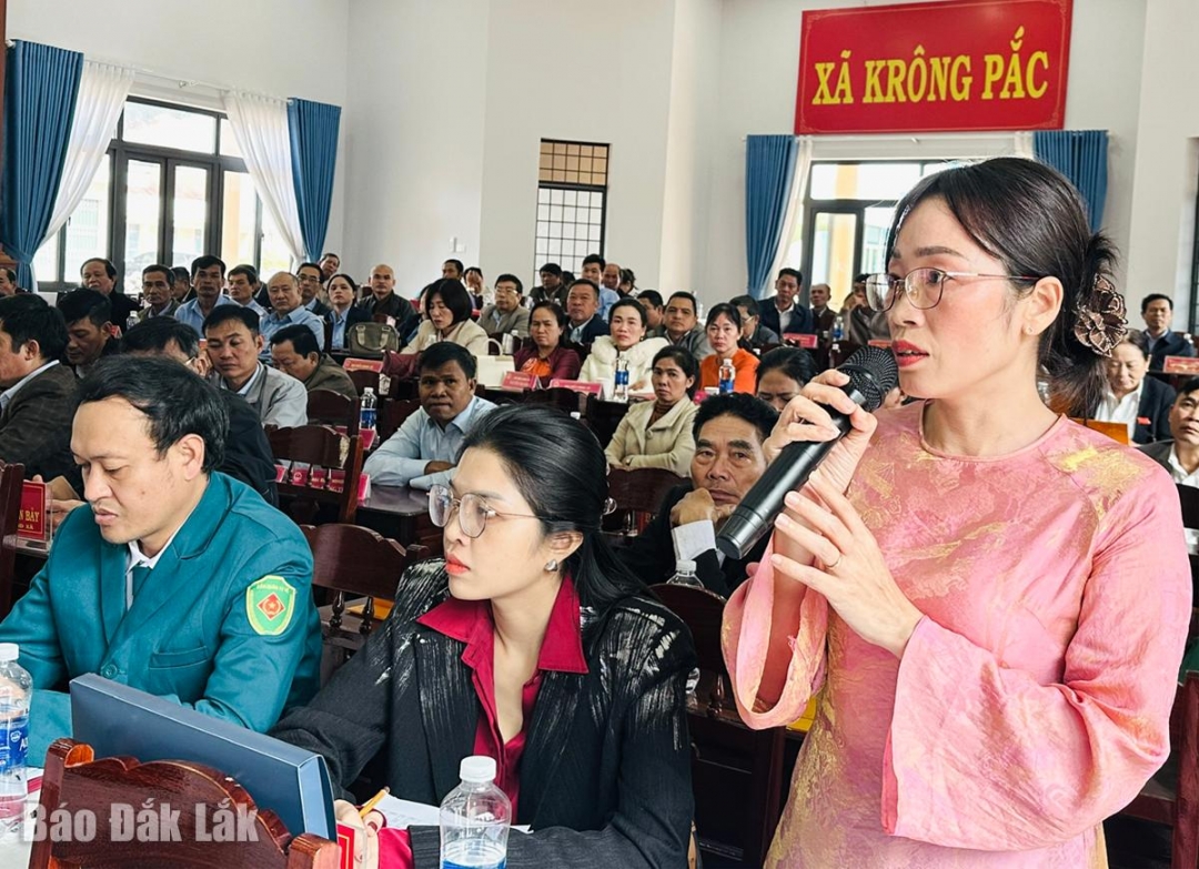 Đại biểu tham gia thảo luận tại kỳ họp.