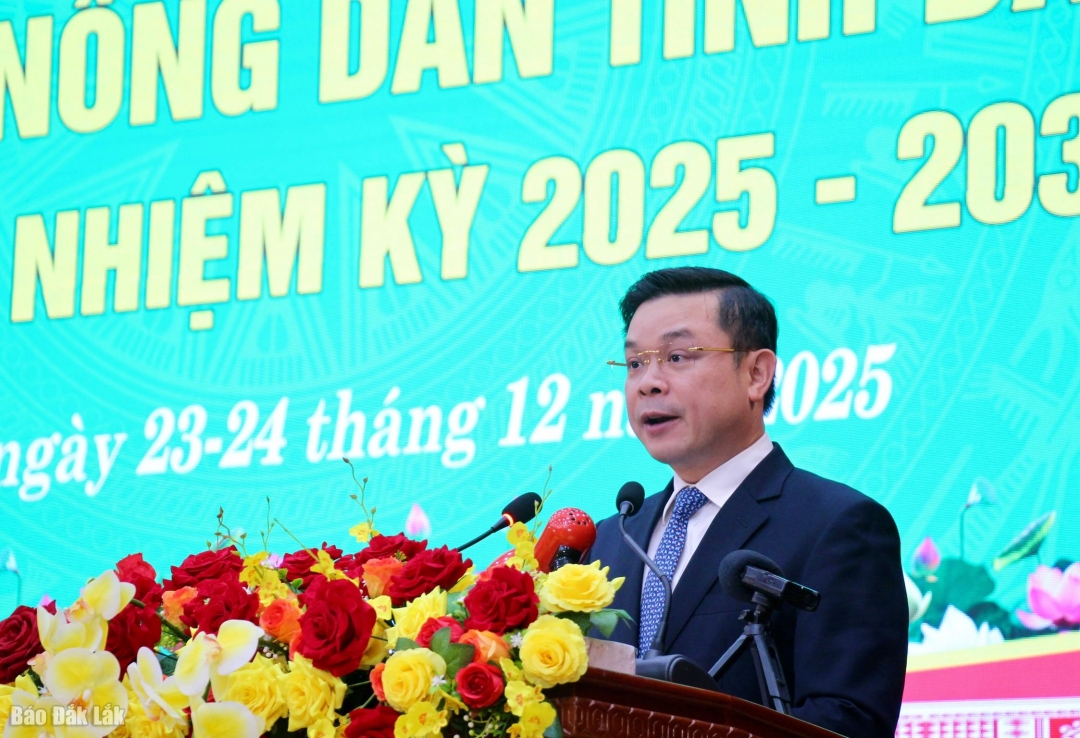 Phó Bí thư Tỉnh ủy Đỗ Hữu Huy phát biểu chỉ đạo đại hội.