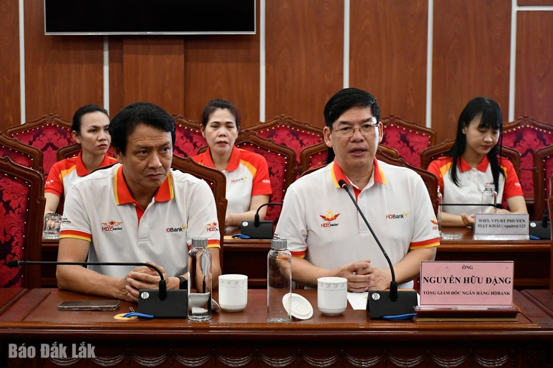 Ông Nguyễn Hữu Đặng, Tổng Giám đốc HDBank, phát biểu tại buổi lễ.