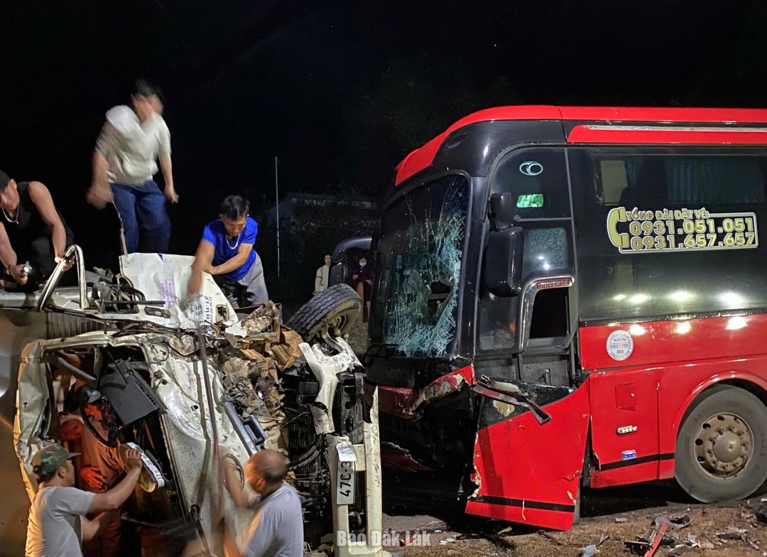 Hiện trường vụ tai nạn.