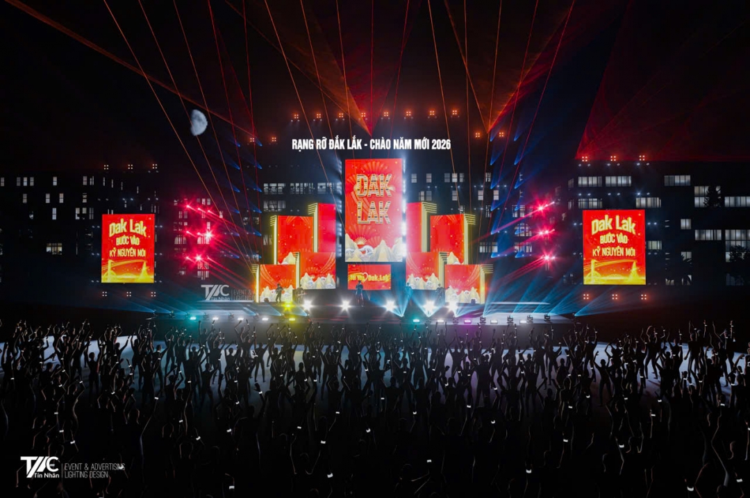 Chương trình nghệ thuật đặc biệt “Rạng rỡ Đắk Lắk – Chào năm mới 2026” sẽ diễn ra tối 31/12 tại Quảng trường 10/3