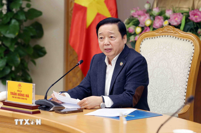 Phó Thủ tướng Trần Hồng Hà phát biểu. Ảnh: TTXVN